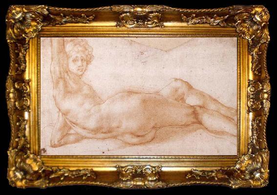 framed  Pontormo, Jacopo Hermaphrodite Figure, ta009-2
